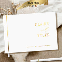 Elegant, Minimal Real Foil and White Wedding