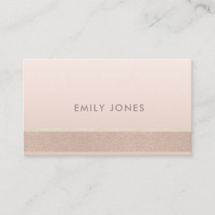 ELEGANT MINIMAL ROSE GOLD SHIMMER BUSINESS CARD