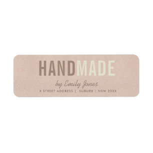 ELEGANT MINIMAL ROSE GOLD SHIMMER HANDMADE ADDRESS