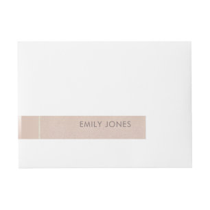 ELEGANT MINIMAL ROSE GOLD SHIMMER PERSONALIZED WRAPAROUND ADDRESS LABEL