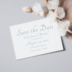 Elegant Minimal Script Photo Wedding Save The Date