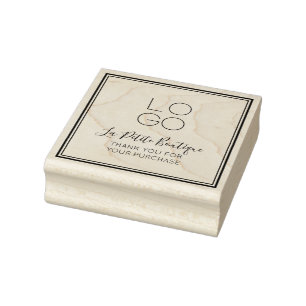 Elegant Minimal Script Thank you for your Purchase Rubber Stamp