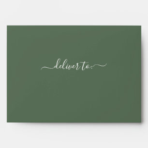 Elegant Minimal Script Wedding Envelope