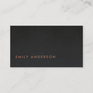 ELEGANT MINIMAL SIMPLE BLACK FOIL BLUSH PINK BUSINESS CARD