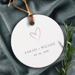 Elegant Minimal Simple Blush Pink Heart Wedding  Favour Tags<br><div class="desc">If you need any further customization please feel free to message me on yellowfebstudio@gmail.com.</div>
