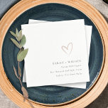 Elegant Minimal Simple Blush Pink Heart Wedding Napkin<br><div class="desc">If you need any further customization please feel free to message me on yellowfebstudio@gmail.com.</div>