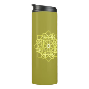 Elegant Minimal Simple Geometric Gradient Gold Thermal Tumbler