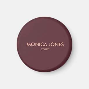 Elegant Minimal simple plum purple Magnet