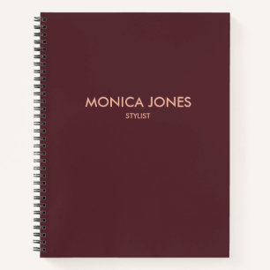 Elegant Minimal simple plum purple Notebook