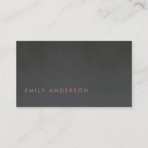 ELEGANT MINIMAL SIMPLE STEEL GREY BLACK FOIL BLUSH BUSINESS CARD