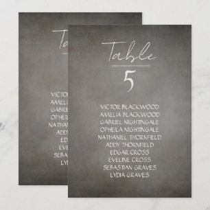 Elegant Minimal Smoky Hanging Seating Chart Holiday Card