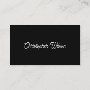 Elegant Minimal Solid Black  Business Card