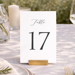 Elegant Minimal Table Numbers 1–19