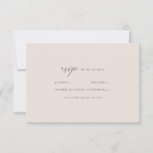 Elegant Minimal Taupe Modern RSVP Card