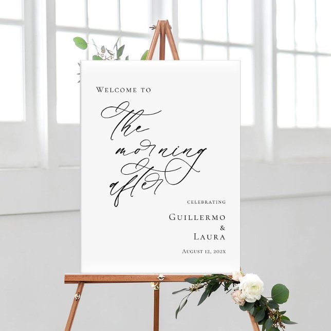 Elegant minimal The Morning After brunch welcome Poster (Creator Uploaded)