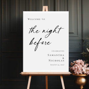 Elegant minimal The Night Before Rehearsal welcome Poster