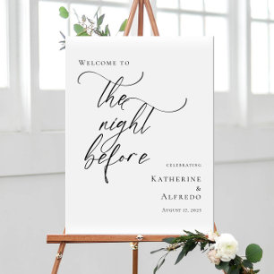 Elegant minimal The Night Before Rehearsal welcome Poster