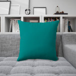 Elegant Minimal Verdigris Deep Sea Green  Throw Pillow<br><div class="desc">This deep sea green throw pillow is a versatile and stylish choice for any space. Its elegant,  minimal design would complement a variety of decor styles,  making it perfect for use in a bedroom,  living room,  or outdoor seating area.</div>