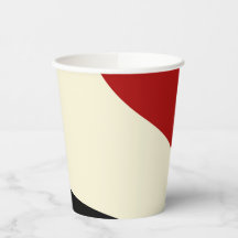 Elegant minimal wave in Red, Black, and Cream