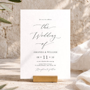Elegant Minimal Wedding Invitation