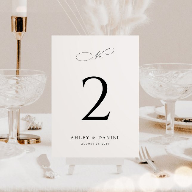 Elegant Minimal Wedding Table Number (Creator Uploaded)
