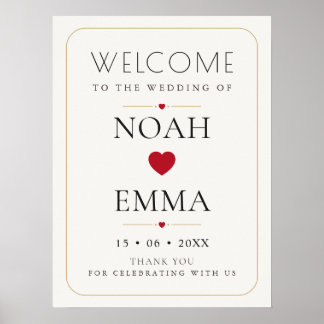 Elegant Minimal Wedding Welcome Sign
