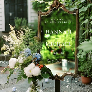 Elegant, Minimal Wedding  Window Cling