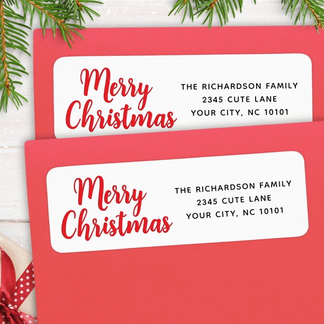 Elegant Minimal White and Red Merry Christmas (Creator Uploaded)