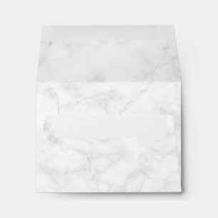 Elegant minimal white marble  envelope