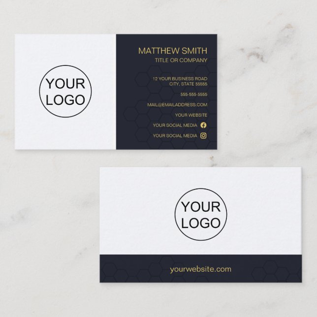 Élégant minimalisme Carte de visite de logo person (Devant / Derrière)