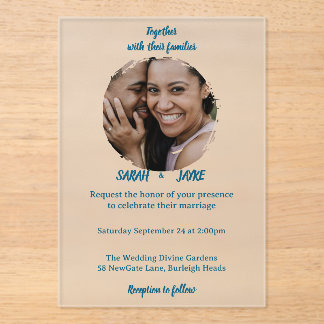 Elegant Minimalist Acrylic Wedding Invitations