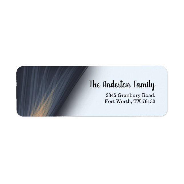 Elegant Minimalist Alice Blue Return Address (Front)