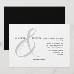 Elegant Minimalist Ampersand Wedding Invitation