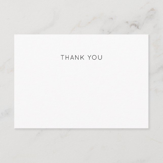 Elegant Minimalist Baby Shower Thank You Card (Front)