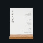 Elegant Minimalist Beverage Menu Sign<br><div class="desc">This elegant wedding menu features a minimalist design with a clean, white background that highlights the sophisticated typography. The word "Drinks" is written in an artistic cursive script on the left, while the right side lists beverage options under bold headings for Beer, Wine, and Spirits, using a simple sans-serif font...</div>