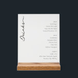 Elegant Minimalist Beverage Menu Sign<br><div class="desc">This elegant wedding menu features a minimalist design with a clean, white background that highlights the sophisticated typography. The word "Drinks" is written in an artistic cursive script on the left, while the right side lists beverage options under bold headings for Beer, Wine, and Spirits, using a simple sans-serif font...</div>