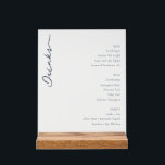 Elegant Minimalist Beverage Menu Sign<br><div class="desc">This elegant wedding menu features a minimalist design with a clean white background, creating an open and airy feel. The word "Drinks" is written in a sophisticated cursive script on the left, while sections for "BEER, " "WINE, " and "SPIRITS" are neatly organized to the right in bold, uppercase headings....</div>