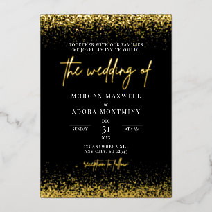 Elegant Minimalist Black and Gold Wedding