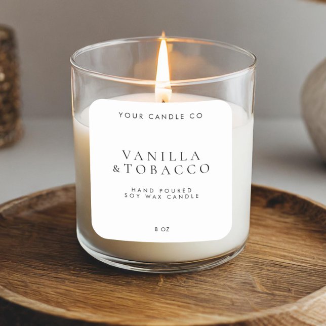 Elegant Minimalist Black and White Candle Label (Creator Uploaded)