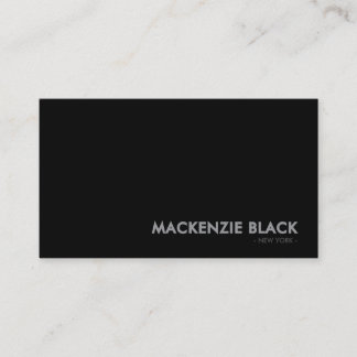 Elegant Minimalist Black Monochrome Business Card