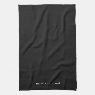 Elegant, Minimalist Black & White (or your colours Kitchen Towel
