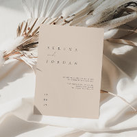 Elegant Minimalist Blush Pink Wedding Invitation