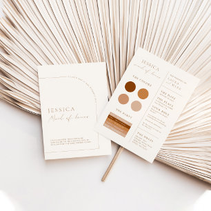 Elegant Minimalist Boho Maid of Honour Info Card