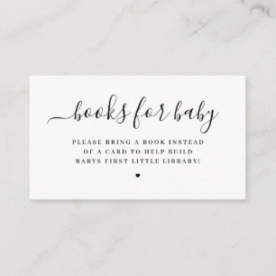 Elegant Minimalist Books for Baby Enclosure Card