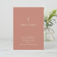 Elegant Minimalist Botanical Terracotta Wedding