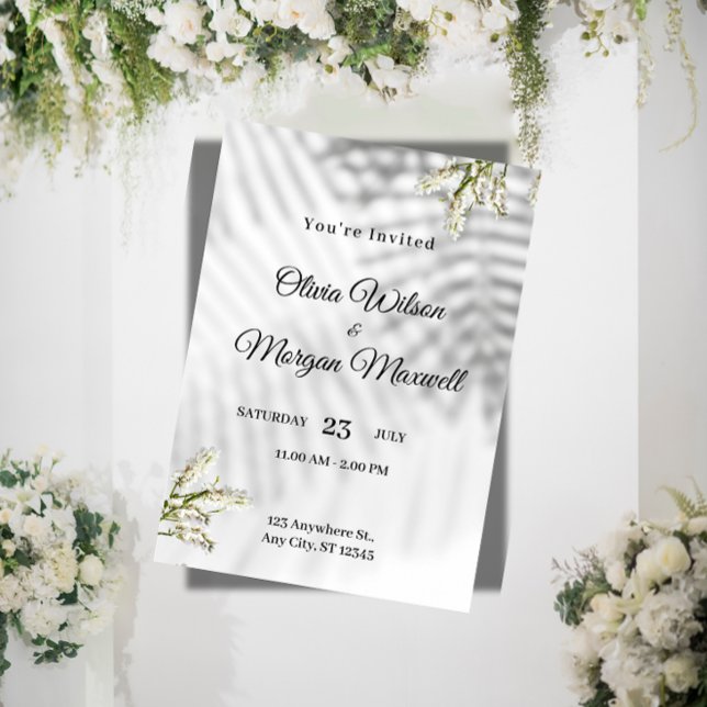 Elegant Minimalist Botanical Wedding Invitation (Creator Uploaded)