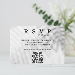 Elegant Minimalist Botanical Wedding RSVP Card