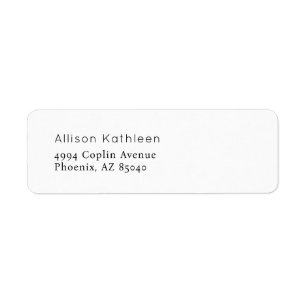 Elegant Minimalist Bridal Shower Address Label