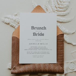 Elegant Minimalist Brunch with the Bride Shower Invitation
