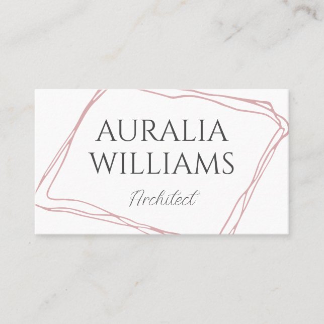 Elegant Minimalist  Business Card (Front)